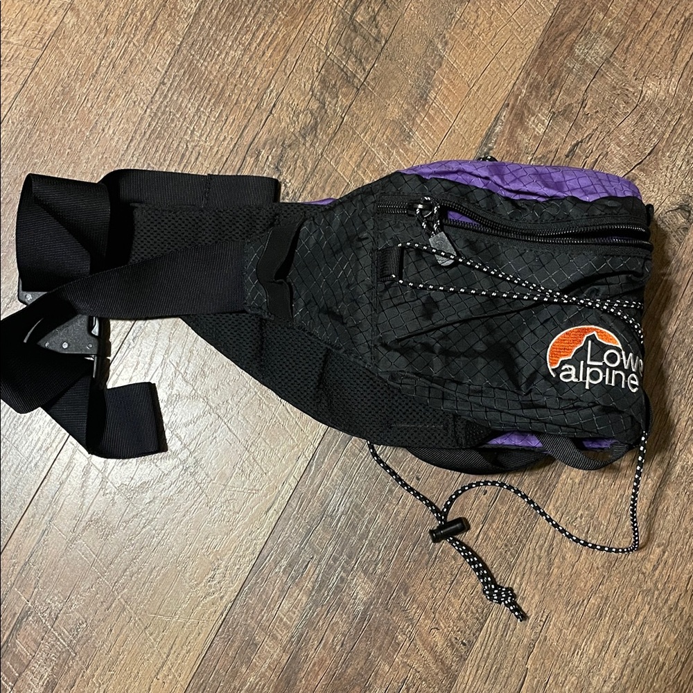 Lowe Alpine Black and Purple Waist Bag